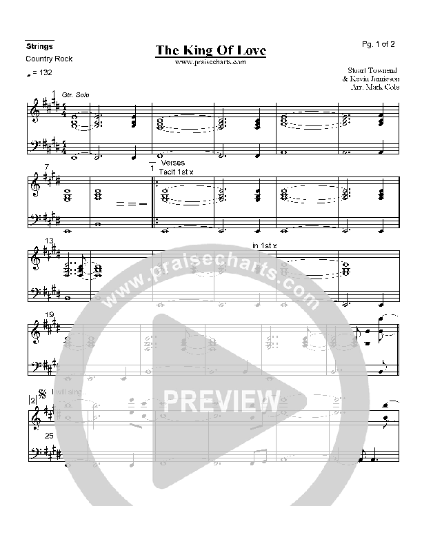 The King of Love Strings (Stuart Townend)