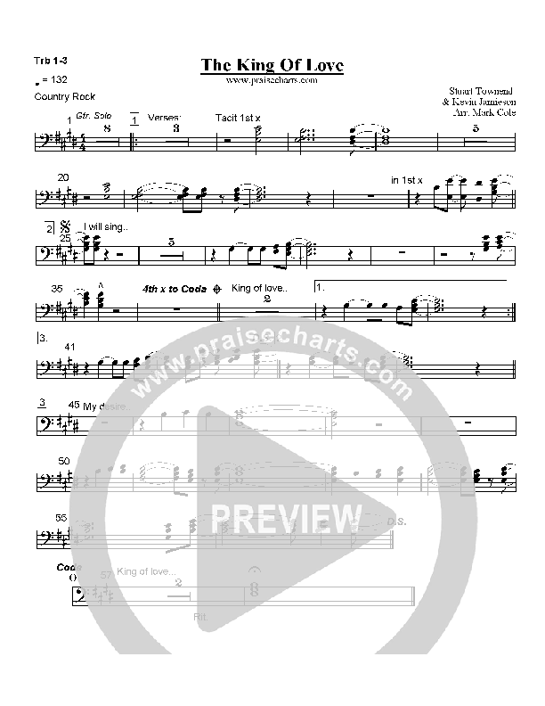 The King of Love Trombone 1/2/3 (Stuart Townend)