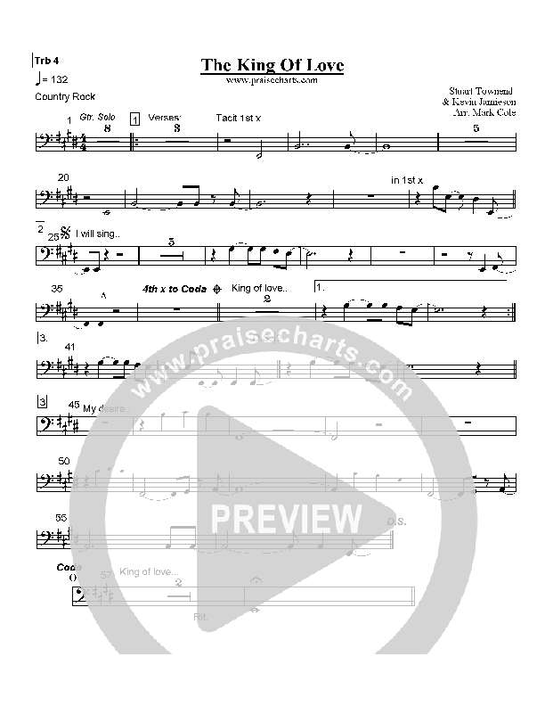 The King of Love Trombone 4 (Stuart Townend)