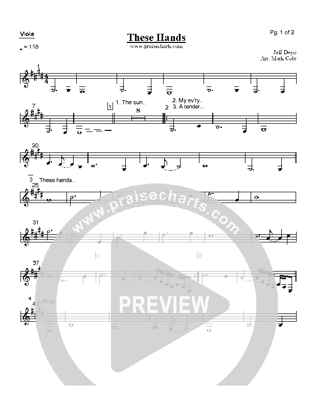 These Hands Viola (Jeff Deyo)