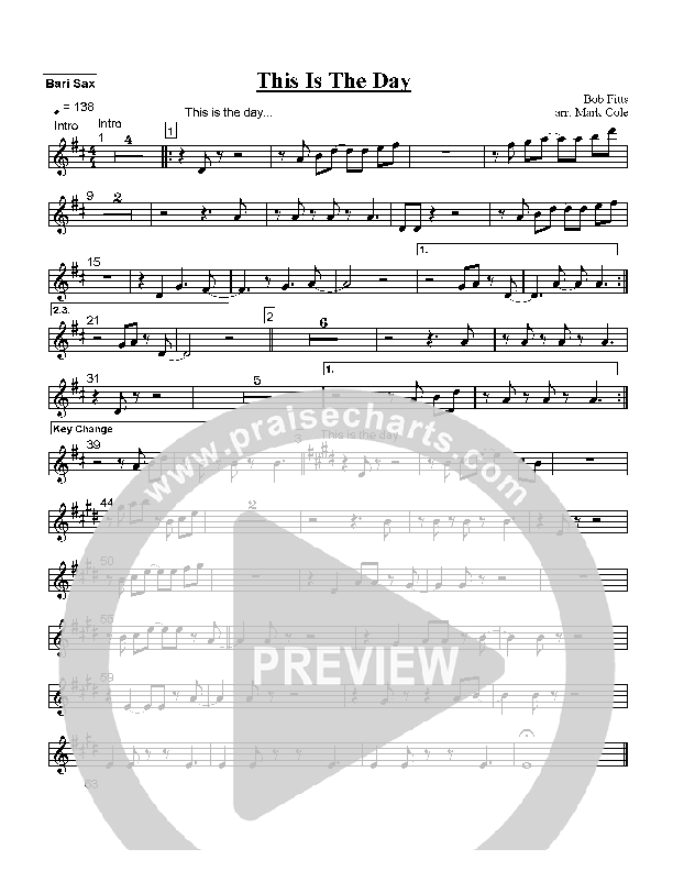 This Is The Day Bari Sax (Bob Fitts)