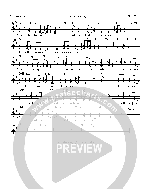 This Is The Day Orchestration (Bob Fitts)