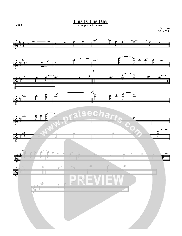 This Is The Day Violin 1 (Bob Fitts)