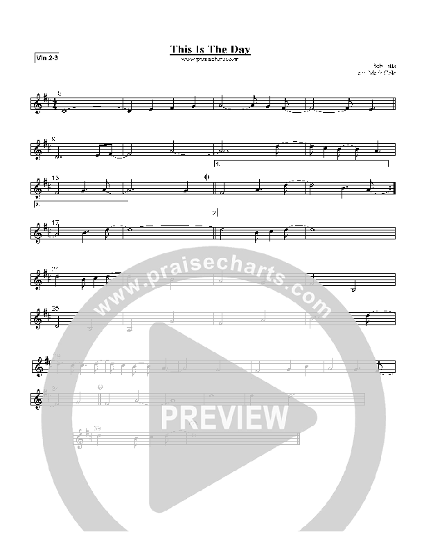 This Is The Day Violins (Bob Fitts)