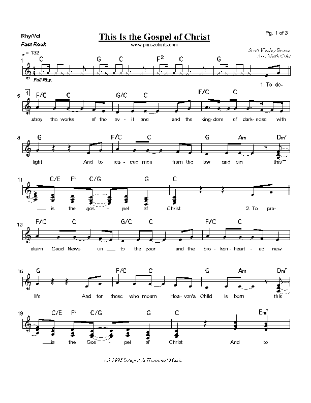 This is the Gospel of Christ Orchestration (Scott Wesley Brown)