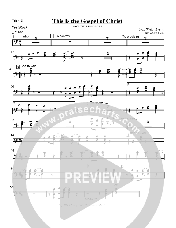 This is the Gospel of Christ Trombone 1/2/3 (Scott Wesley Brown)