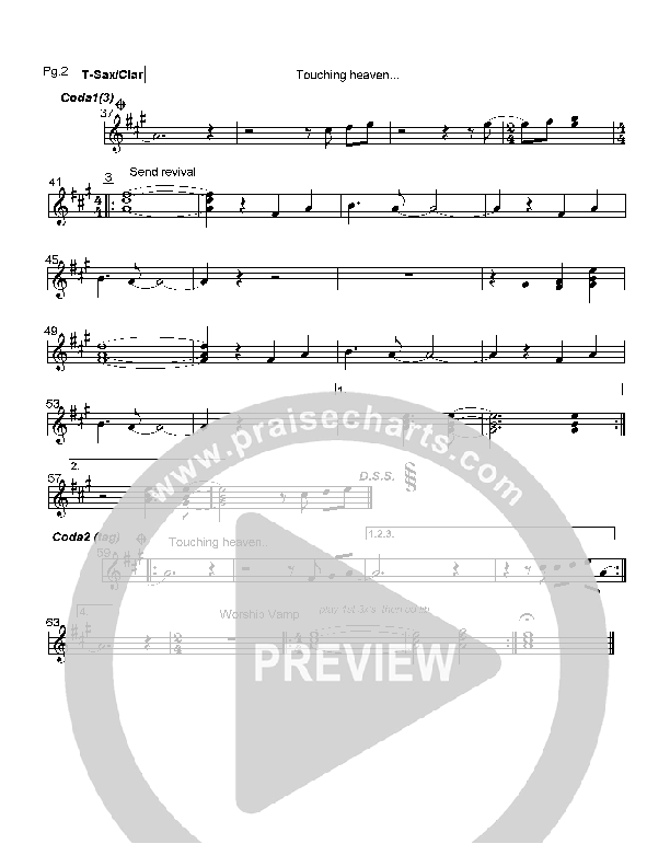 Touching Heaven Changing Earth Tenor Sax/Clarinet (Hillsong Worship)