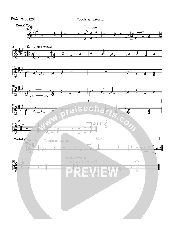 Touching Heaven Changing Earth Trumpet 1/2/3 (Hillsong Worship)