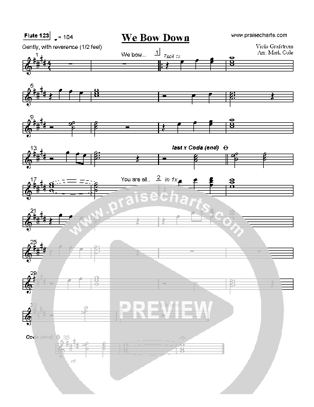 We Bow Down Orchestration (Viola Grafstrom)