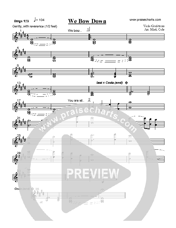 We Bow Down Strings (Viola Grafstrom)