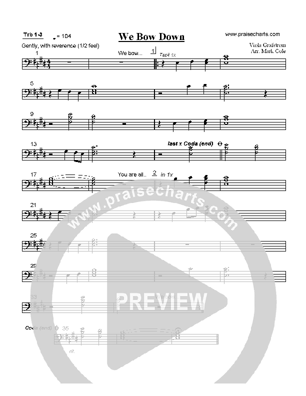 We Bow Down Trombone 1/2/3 (Viola Grafstrom)