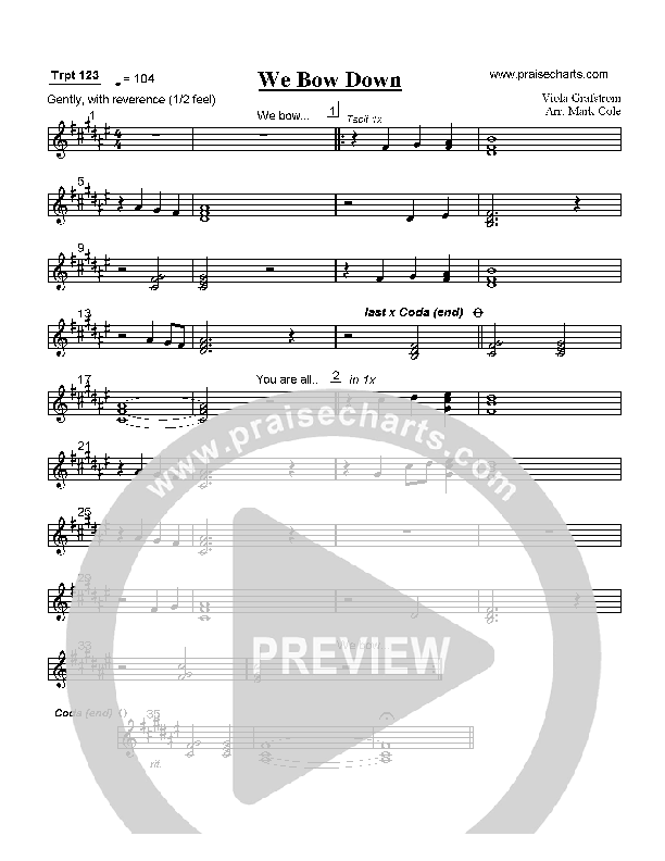 We Bow Down Orchestration (Viola Grafstrom)