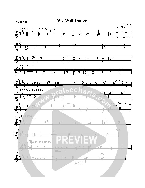 We Will Dance Alto Sax 1/2 (David Ruis)