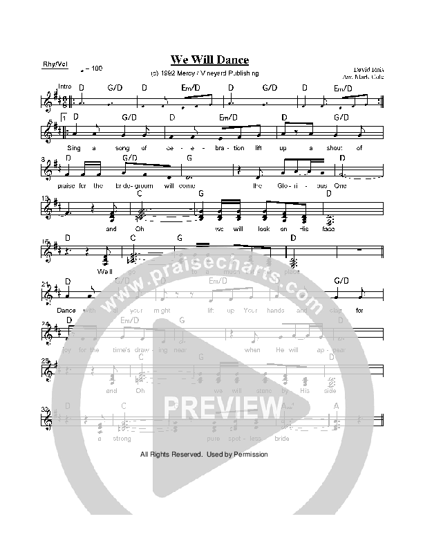 We Will Dance Orchestration (David Ruis)