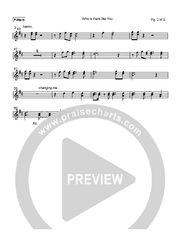 Who is There Like You French Horn (Paul Oakley)