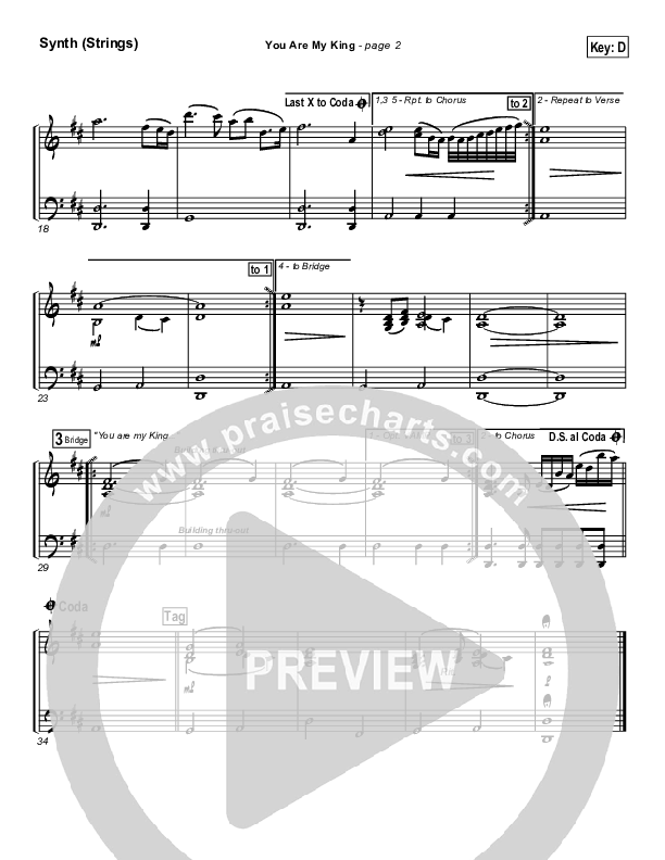 You Are My King (Amazing Love) Synth Strings (Christy Nockels)