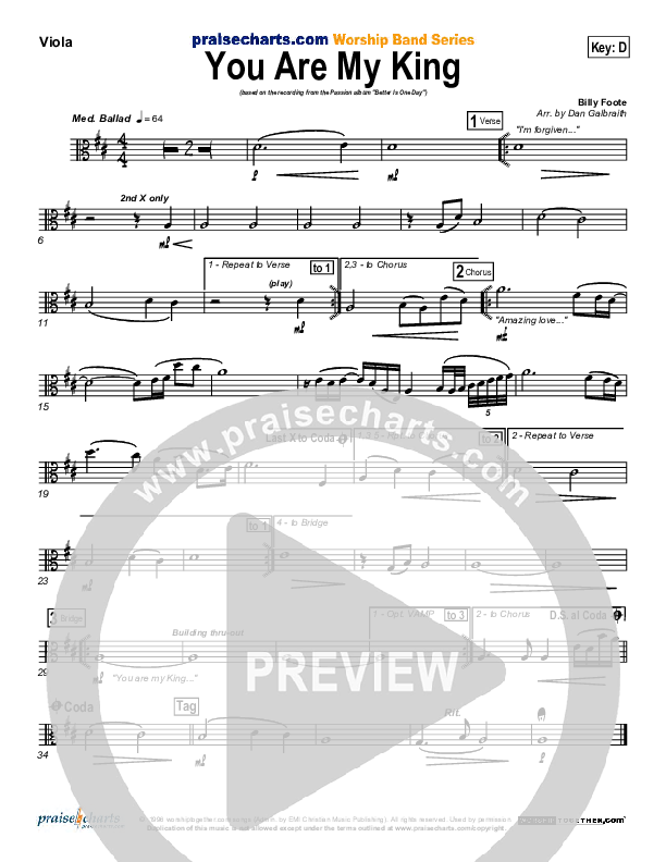 You Are My King (Amazing Love) Viola (Christy Nockels)