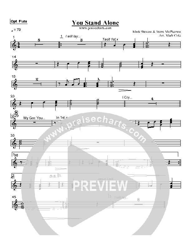 You Stand Alone Flute (Hillsong Worship)