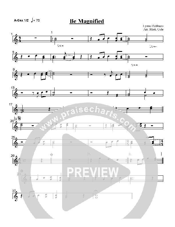 Be Magnified Alto Sax 1/2 (Lynn DeShazo)