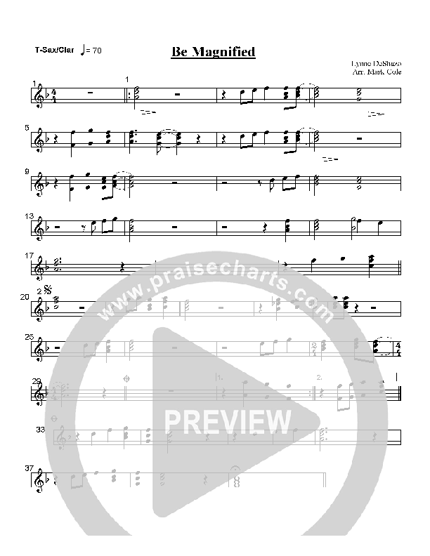 Be Magnified Tenor Sax/Clarinet (Lynn DeShazo)