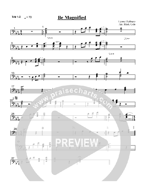 Be Magnified Trombone 1/2/3 (Lynn DeShazo)