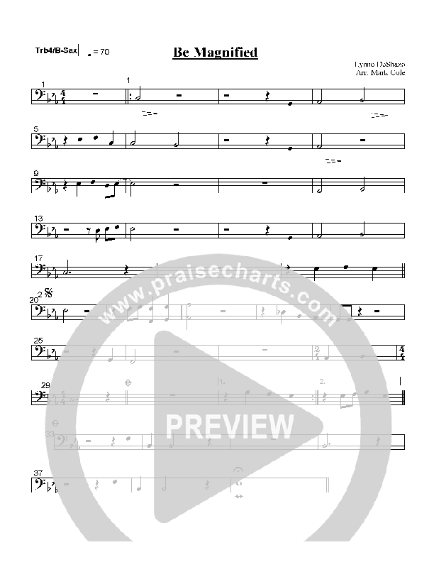 Be Magnified Trombone 4/Bari Sax (Lynn DeShazo)