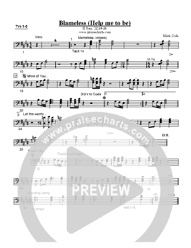 Blameless Trombone 1/2/3 (Mark Cole)