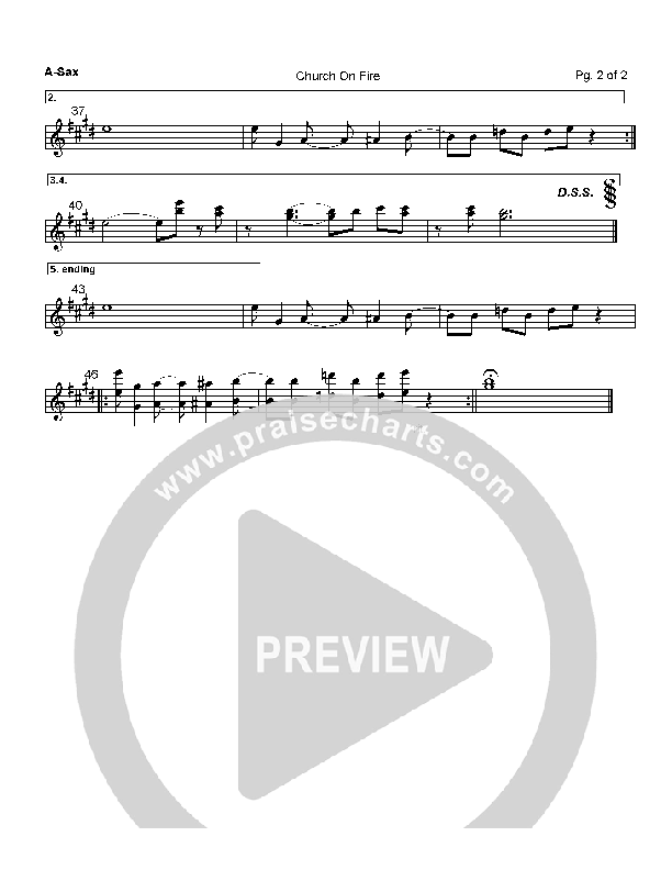 Church On Fire Alto Sax (Hillsong Worship)