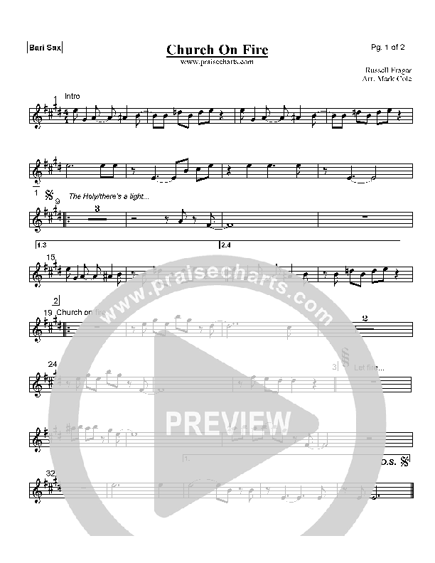 Church On Fire Bari Sax (Hillsong Worship)