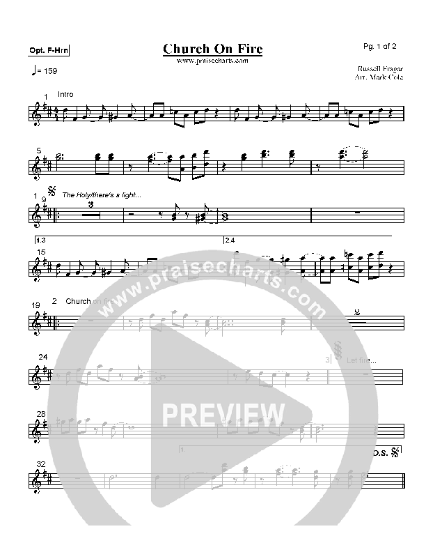 Church On Fire French Horn (Hillsong Worship)