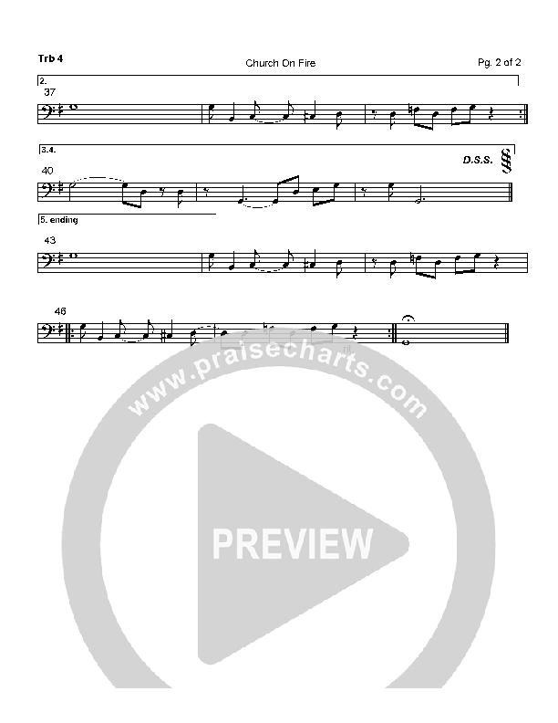 Church On Fire Trombone 4 (Hillsong Worship)