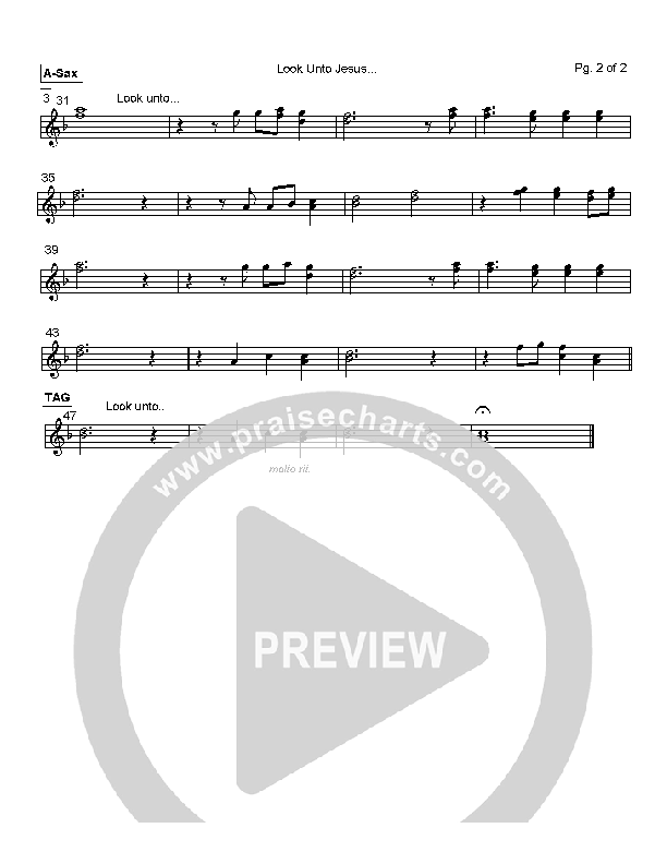 Look Unto Jesus Alto Sax (Mark Cole)