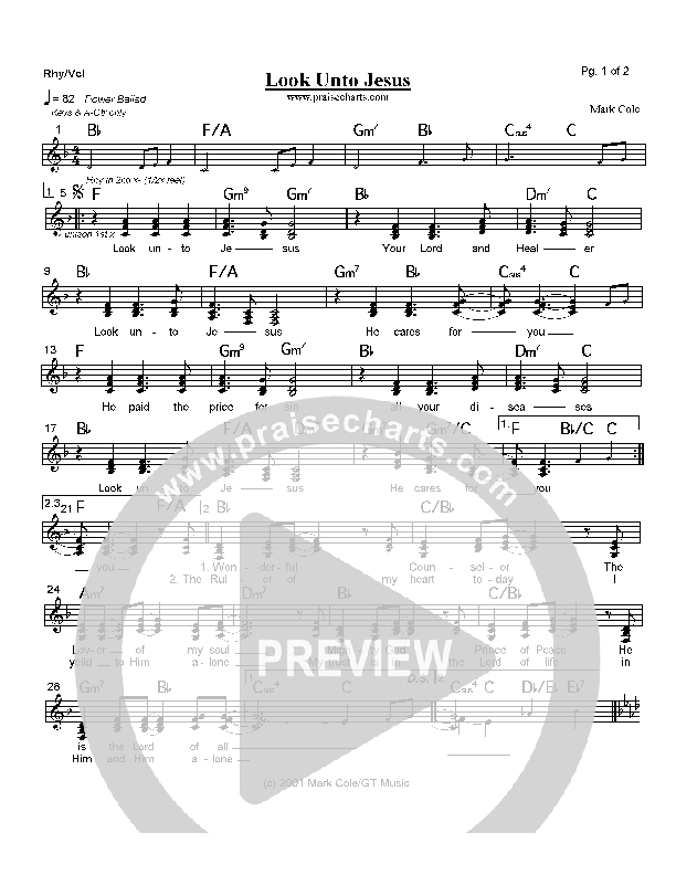 Look Unto Jesus Orchestration (Mark Cole)