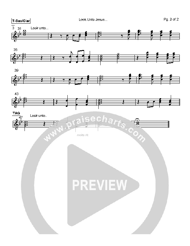 Look Unto Jesus Tenor Sax/Clarinet (Mark Cole)