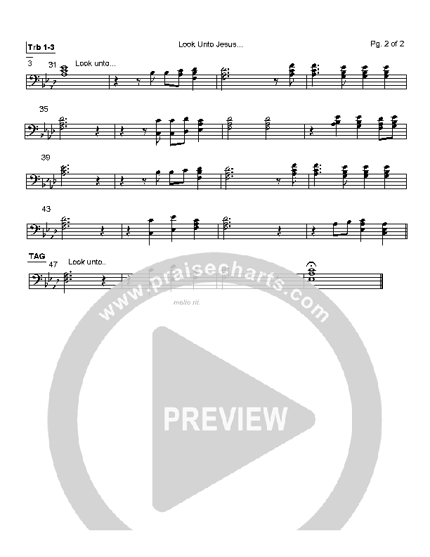 Look Unto Jesus Trombone 1/2/3 (Mark Cole)