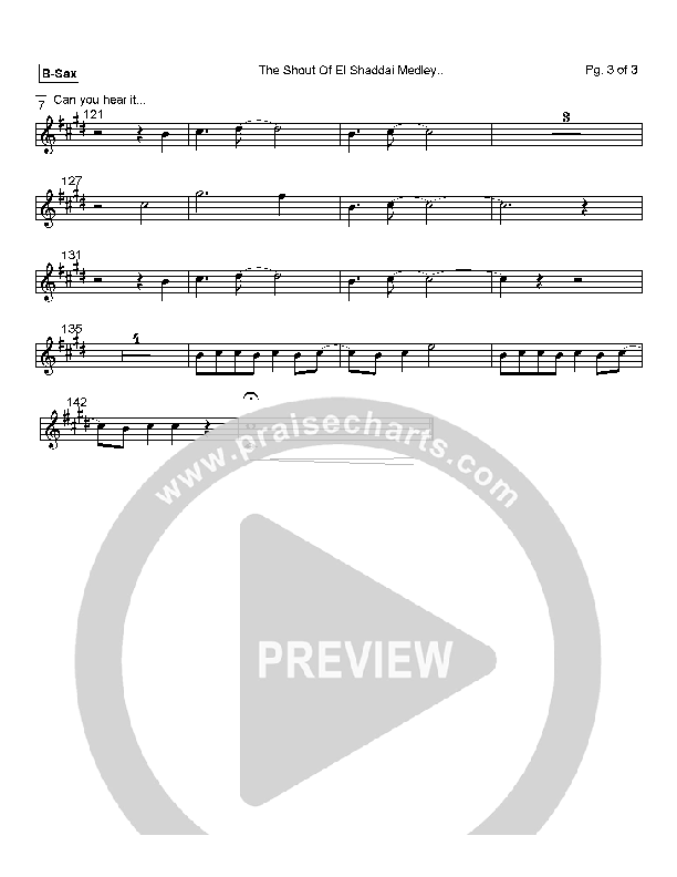 The Shout Of El Shaddai Medley Bari Sax (Paul Wilbur)