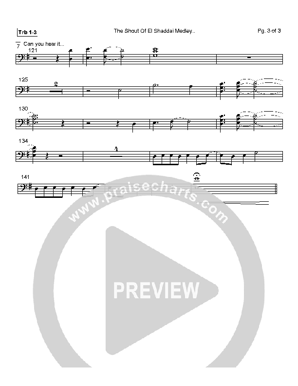 The Shout Of El Shaddai Medley Trombone 1/2/3 (Paul Wilbur)