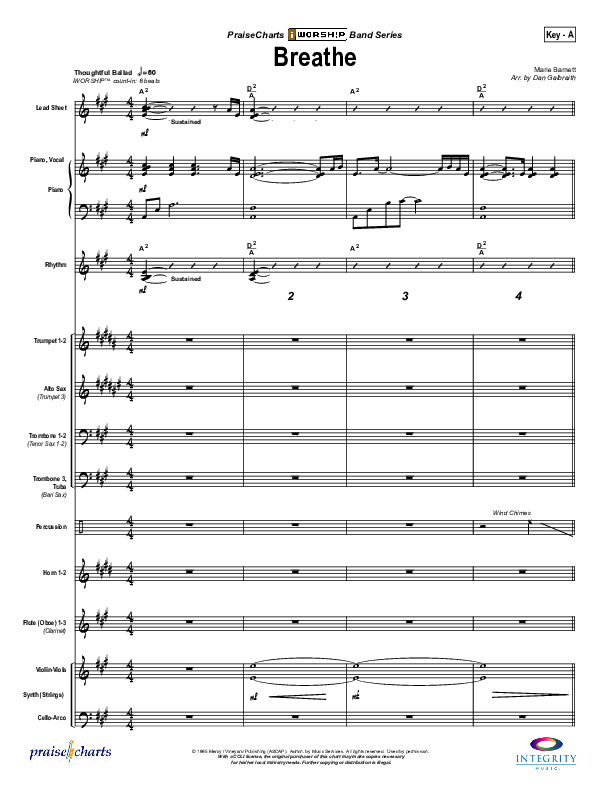Breathe / Yearn Conductor's Score (Marie Barnett)