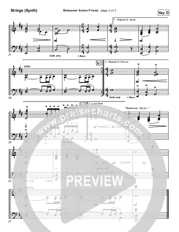 Redeemer Savior Friend Synth Strings (Darrell Evans)