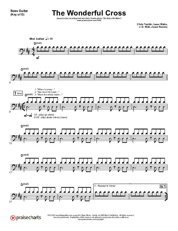 The Wonderful Cross Bass Guitar (Chris Tomlin)