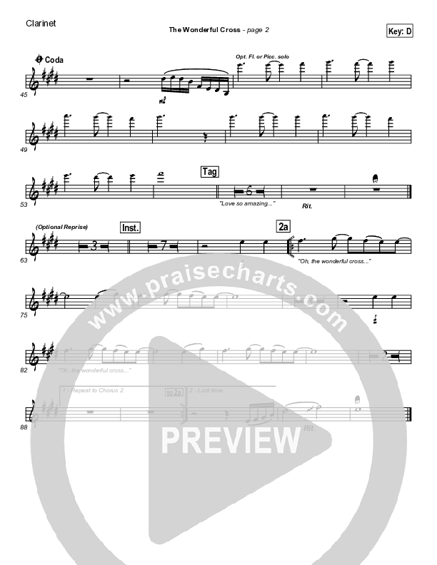 The Wonderful Cross Clarinet (Chris Tomlin)