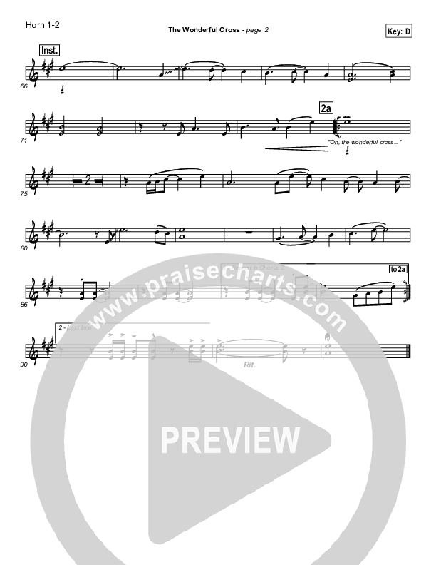 The Wonderful Cross French Horn 1/2 (Chris Tomlin)