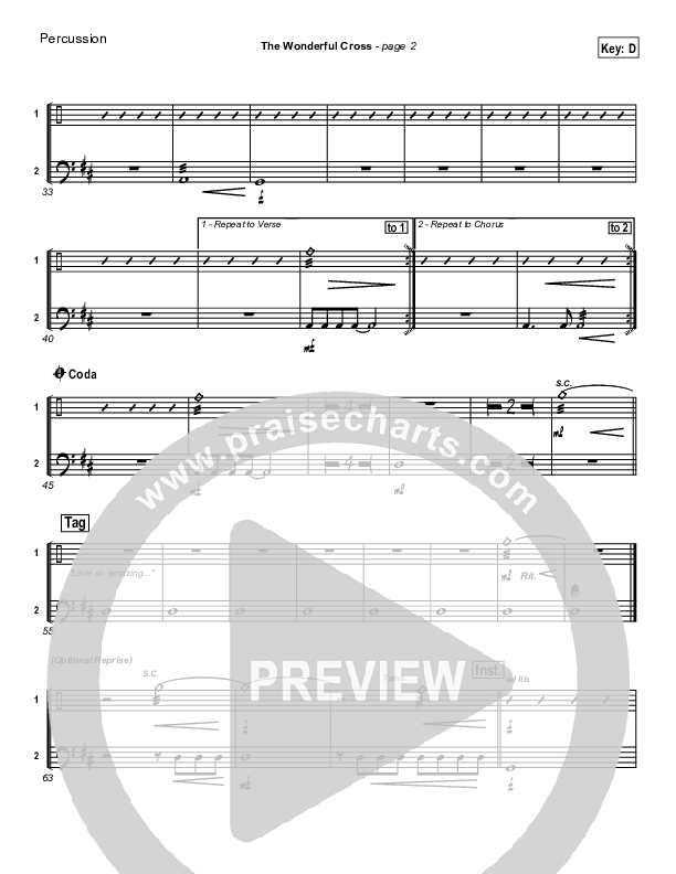 The Wonderful Cross Percussion (Chris Tomlin)