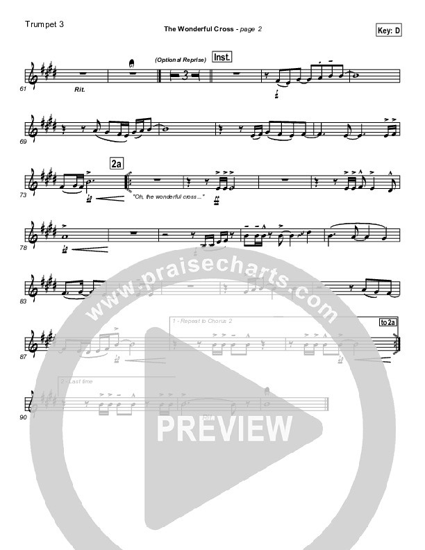 The Wonderful Cross Trumpet 3 (Chris Tomlin)