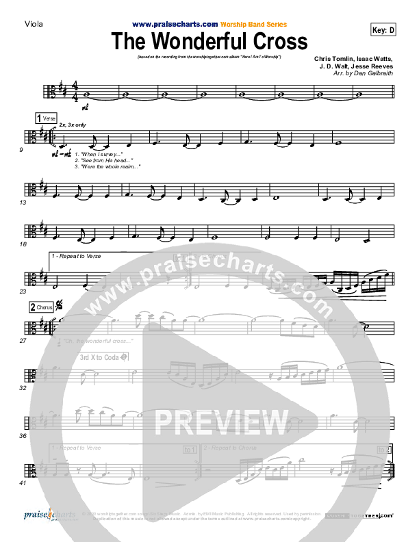 The Wonderful Cross Viola (Chris Tomlin)