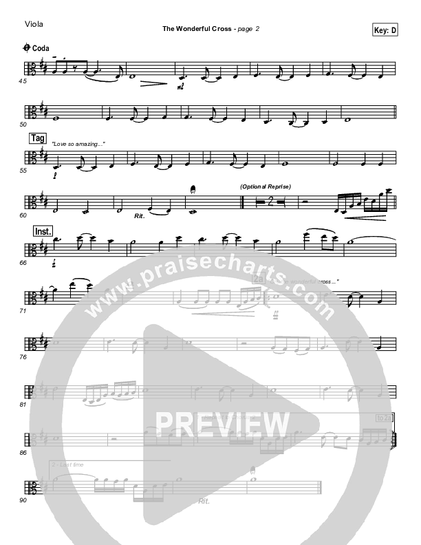 The Wonderful Cross Viola (Chris Tomlin)
