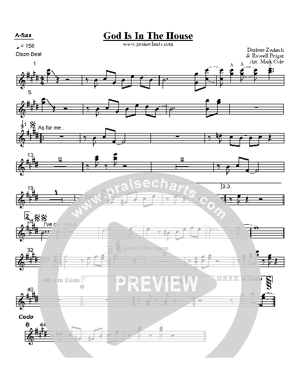 God is in the House Alto Sax (Hillsong Worship)