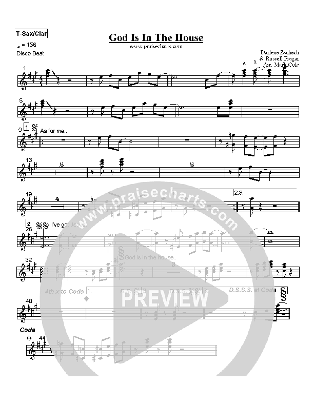 God is in the House Tenor Sax/Clarinet (Hillsong Worship)