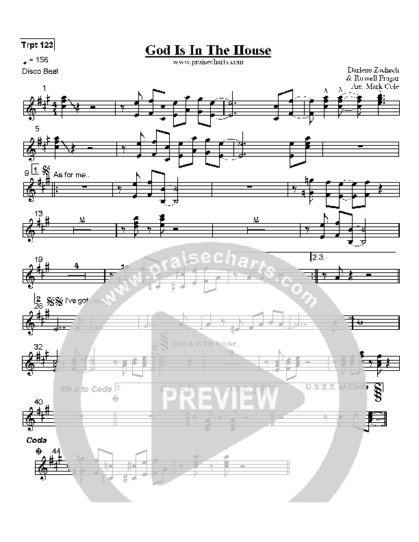 God is in the House Trumpet 1/2/3 (Hillsong Worship)