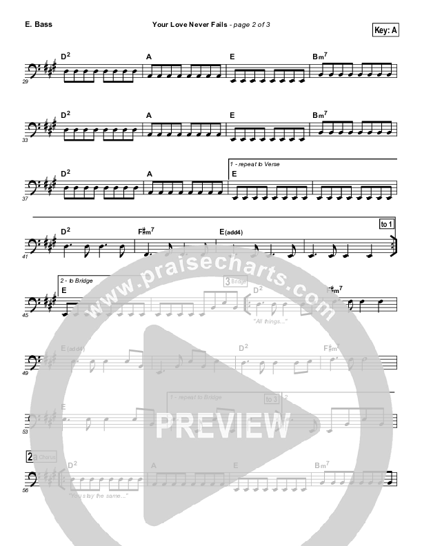 Your Love Never Fails Bass Guitar (Chris McClarney)